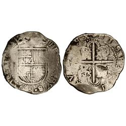 8 Reales. S/F. SEVILLA. (Ceca no visible). Cal-tipo 165. BC+.