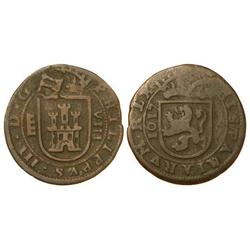 8 Maravedís. 1617. SEGOVIA. Fecha a la izquierda. RARA. Cal-771. MBC-.