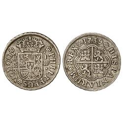 1 Real. 1739. MADRID. J.F. Cal-1547. MBC.