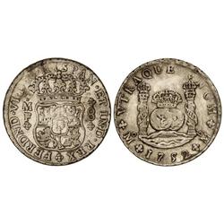 8 Reales. 1752. MÉXICO. M.F. Columnario. Cal-329. MBC-.