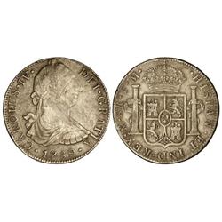 8 Reales. 1789. MÉXICO. F.M. Busto de Carlos III. (Acuñación floja. Rayitas en reverso). Cal-681. BC