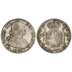 8 Reales. 1808. MÉXICO. T.H. (Pequeñas rayitas y pequeños golpecitos). Cal-709. MBC-.