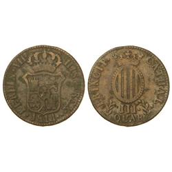 3 Cuartos. 1814. CATALUNYA. ESCASA. Cal-1525. MBC.