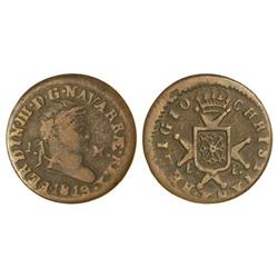 1 Maravedí. 1819. PAMPLONA. Leyenda FERDINAN. Cal-1652. MBC-.
