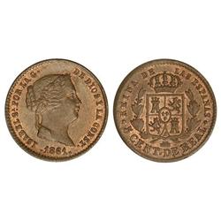 5 Céntimos de Real. 1861. SEGOVIA. Restos de brillo original. Cal-618. SC-.