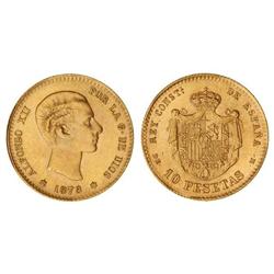 10 Pesetas. 1878 (*19-62). DE-M. SC.