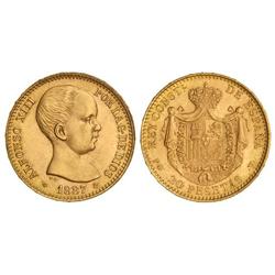 20 Pesetas. 1887 (*19-62). M.P.-M. SC.