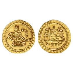 10 Para. 1223 dH/1808 d.C. MAHMUD II. 0,90 grs. AU. KM-170.1. MBC+.