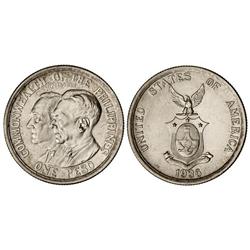 1 Peso. 1936. AR. Roosevelt y Quezón. KM-177. EBC+.