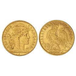 10 Francos. 1906. III REPÚBLICA. AU. KM-846. MBC.