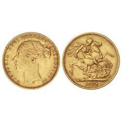 1 Soberano. 1874. VICTORIA. AU. (Golpecitos). KM-752. MBC/MBC+.