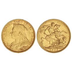 1 Soberano. 1893. VICTORIA. AU. KM-785. MBC+.