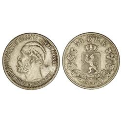 5 Ore. 1901. OSCAR II. AR. KM-356. MBC.