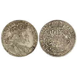 8 Groschen. 1753-EC. AUGUSTO III. AR. (Hojas). KM-156. MBC.