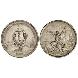 5 Francos. 1874. FESTIVAL DE TIRO: ST. GALLEN. AR. KM-S12. EBC+.