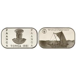 1 Pa´anga. 1981. AR. F.A.O Día Mundial de la Alimentación. Tirada: 2.500 piezas. KM-72a. PROOF.