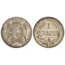1 Peso. 1893-So. AR. KM-17a. MBC+/EBC-.