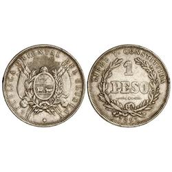 1 Peso. 1895. AR. (Golpecitos). KM-17a. MBC.