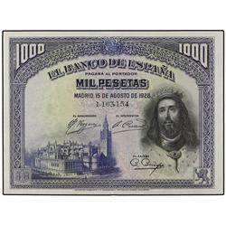 1.000 Pesetas. 15 Agosto 1928. San Fernando. Ed-C8. EBC.