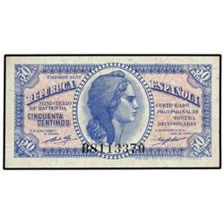 50 Céntimos. Emisión 1937. Serie B. Ed-C42. EBC+.