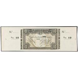 10 Pesetas. 1 Enero 1937. BANCO DE ESPAÑA. BILBAO. Antefirma: Banco de Bilbao. (Pequeñas arruguitas)