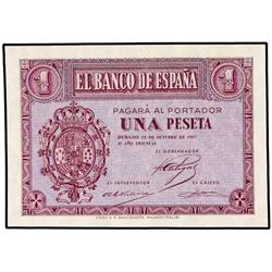 1 Peseta. 12 Octubre 1937. Serie A. Ed-D26. SC.