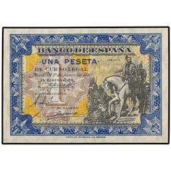 1 Peseta. 1 Junio 1940. Hernán Cortés. Serie B. (Pequeña doblez en esquina). Ed-D42a. SC.