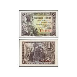 Lote 2 billetes 1 Peseta. 21 Mayo 1943. Fernando ´El Católico´. Serie C. Pareja correlativa. Ed-D48a