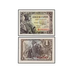 Lote 3 billetes 1 (2) y 2 Pesetas. 3 Abril 1938 y 21 Mayo 1943. Fernando ´El Católico´. Serie D. Par