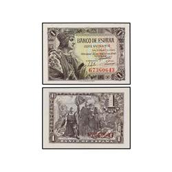 Lote 2 billetes 1 Peseta. 21 Mayo 1943. Fernando ´El Católico´. Serie G. Pareja correlativa. Ed-D48a