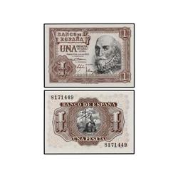 Lote 2 billetes 1 Peseta. 22 Julio 1953. Marqués de Santa Cruz. Sin serie. Pareja correlativa. Ed-D6