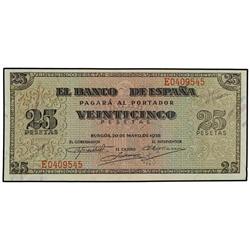 25 Pesetas. 20 Mayo 1938. Giralda de Sevilla. Serie E. Ed-D31a. EBC.
