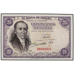 25 Pesetas. 19 Febrero 1946. Flórez Estrada. Sin Serie. Ed-D51. SC.