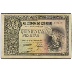 500 Pesetas. 21 Octubre 1940. Entierro del Conde de Orgaz. Ed-D45. MBC+.