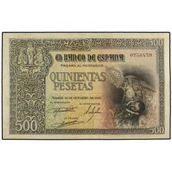 500 Pesetas. 21 Octubre 1940. Entierro del Conde de Orgaz. Ed-D45. MBC+.