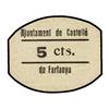 Image 1 : 5 Cèntims. S/F. Aj. de CASTELLÓ DE FARFANYA. Cartón. MUY RARO. AT-752. EBC-.