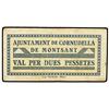 Image 1 : 2 Pessetes. S/F. Aj. de CORNUDELLA DE MONTSANT. (Manchitas). RARISIMO. AT-892 ; T-1029. EBC.