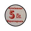 Image 1 : 5 Cèntims. S/F. Aj. ESPARREGUERA. Cartón. MUY RARO. AT-944. S/C.
