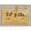 Image 1 : 50 Cèntims. Setembre 1937. Aj. de GISCLARENY. MUY ESCASO. AT-1135 a ;T-1313 a. MBC+.