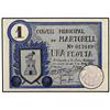 Image 1 : 1 Pesseta. 7 Maig 1937. C.M. de MARTORELL. AT-1443 ; T-1649. MBC+.