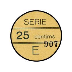 25 Cèntims. S/F. Aj. de VIELLA. RARO. AT-2756; T-3177. SC.