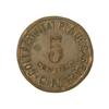 Image 1 : 5 Cèntims. Guerra Civil. COL·LECTIVITAT C.N.T. PLA DE CABRA. AE. Ø 26 mm. (Oxidaciones). L-2461. MBC