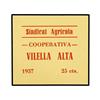 Image 1 : 25 Cèntims. 1937. SINDICAT AGRICOLA COOPERATIVA VILELLA ALTA. Cartón. L-No cat. EBC+.