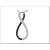 Image 1 : 10K white gold with sparkling round diamonds Pendant with 18 inch Rope Chain