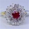 Image 1 : 14 Karat Gold and Diamond and Ruby Ring