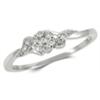 14kt White Gold  centre pressure set fashion ring