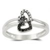 10 Karat white Gold fashion ring twin heart ring