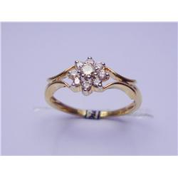 18 Karat Gold Diamonds Ring. .14 Carat Diamonds 2.89 Grams Weight