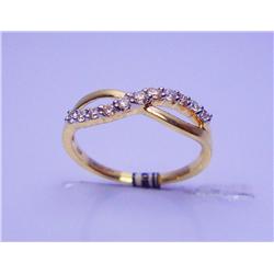 18 Karat Gold Diamonds Ring. .19 Carat Diamonds 2.38 Grams Weight
