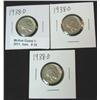 Image 1 : 35. (3) 1938 D Buffalo Nickels. VG-VF.